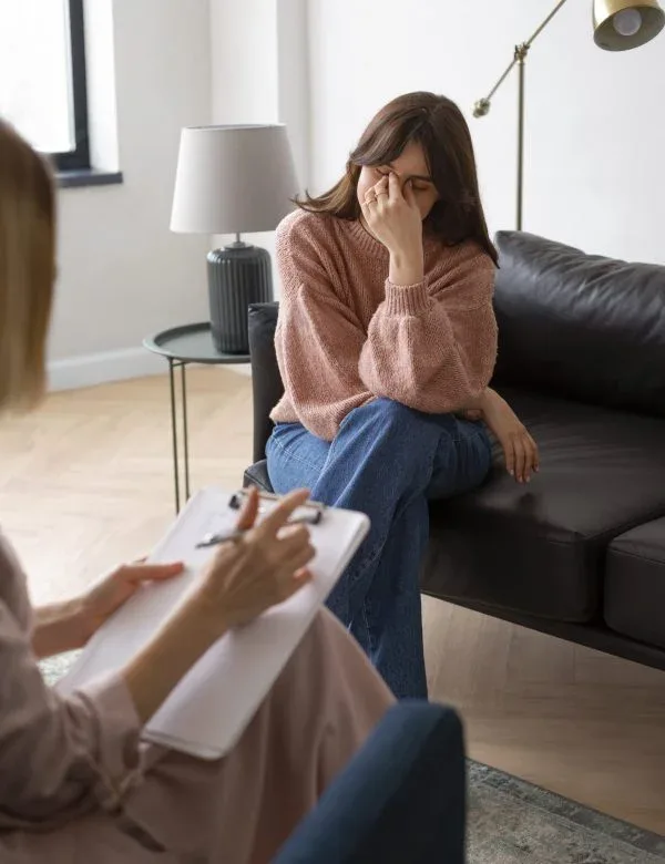 paciente recibiendo terapia emdr